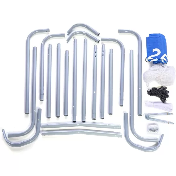 ZELUS Soccer Goal 8 x 56 ft 2 in 1 Powder Coated Soccer Goal Frame with All Weather Net ampamp Detachable Target Goal Net for improving Skills