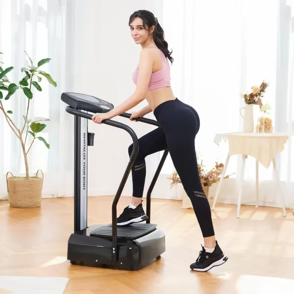 ZELUS Whole Body Vibration Plate 500W Vibration Plate Exercise Machine with 99 Levels 3 Preset Modes ampamp 2 Resistance Bands Training Fitness Vibration Platform Machine for Home Gym with 330lb Capacity