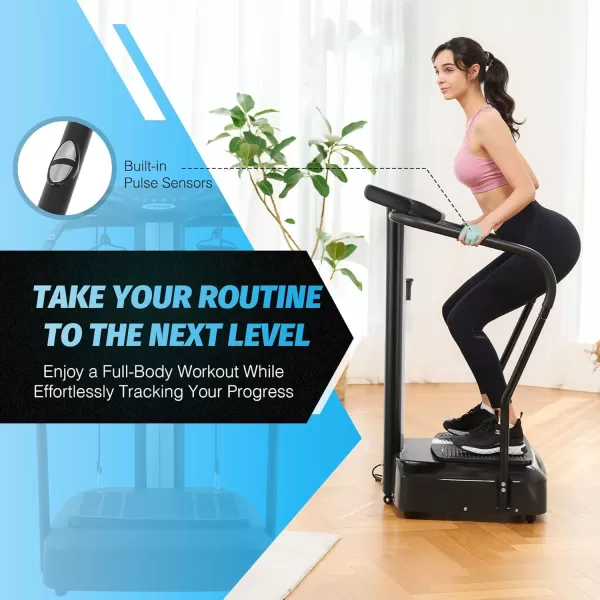 ZELUS Whole Body Vibration Plate 500W Vibration Plate Exercise Machine with 99 Levels 3 Preset Modes ampamp 2 Resistance Bands Training Fitness Vibration Platform Machine for Home Gym with 330lb Capacity