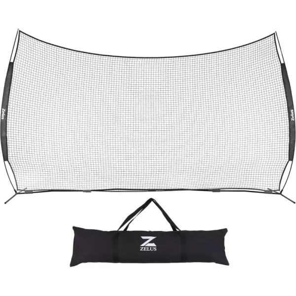 12x9ft ampamp 16x10ft Barricade Backstop Net Ball Sports Barrier Net Practice Net for Baseball Softball Lacrosse Soccer Basketball and More16x10 ft  B
