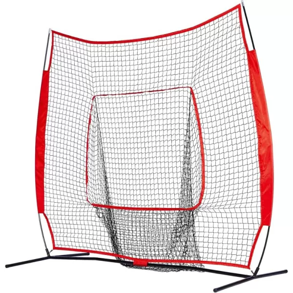 ZELUS 7x7ft Baseball Net for Hitting and Pitching Practice and Training  7x7 Portable Hitting Net Pitching Net  Batting Net with Frame and NetPractice Net