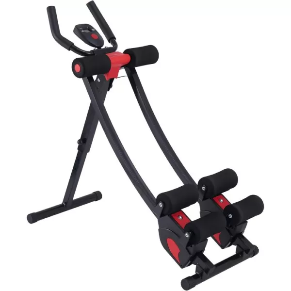 ZELUS Ab Machine for Home Gym Core Strength Training Equipment for Home Fitness Ab Crunch Coaster with 4 Intensities and Digital Display Foldable Core Trainer for AbdominalAb Crunch