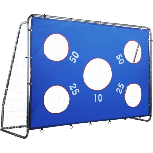 ZELUS Soccer Goal 8 x 56 ft 2 in 1 Powder Coated Soccer Goal Frame with All Weather Net ampamp Detachable Target Goal Net for improving Skills