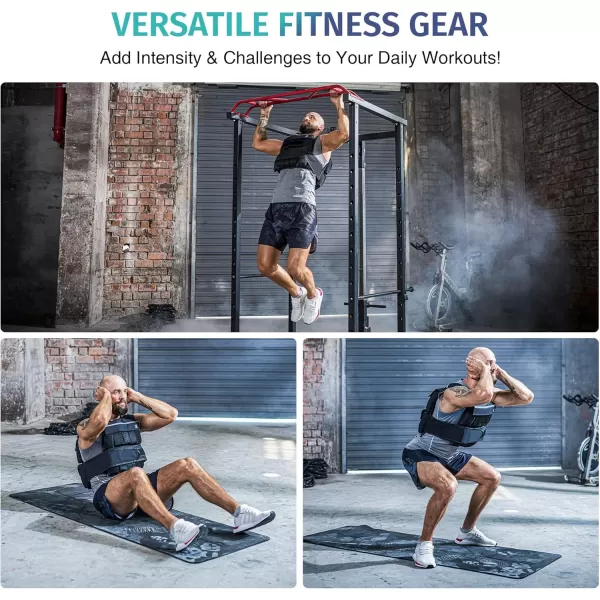 ZELUS 20lb 30lb 60lb Weighted Vest with Adjustable Weights for Exercise Weight Vest for Men Workout Vest for Home Workouts Cardio Strength Training Weight Loss60lbSandbags