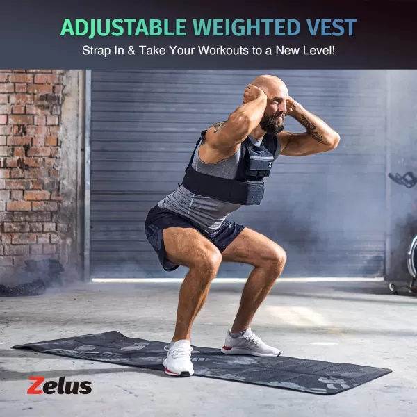 ZELUS 20lb 30lb 60lb Weighted Vest with Adjustable Weights for Exercise Weight Vest for Men Workout Vest for Home Workouts Cardio Strength Training Weight Loss23lbSandbags