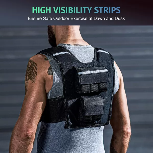 ZELUS 20lb 30lb 60lb Weighted Vest with Adjustable Weights for Exercise Weight Vest for Men Workout Vest for Home Workouts Cardio Strength Training Weight Loss23lbSandbags