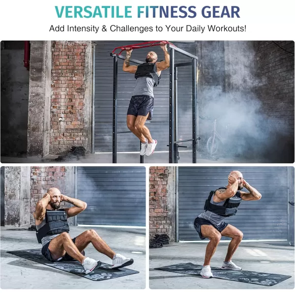 ZELUS 20lb 30lb 60lb Weighted Vest with Adjustable Weights for Exercise Weight Vest for Men Workout Vest for Home Workouts Cardio Strength Training Weight Loss30lbSandbags
