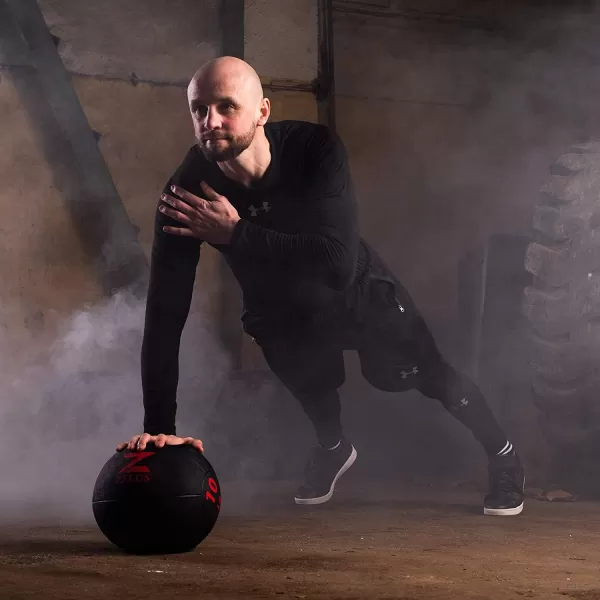 ZELUS Medicine Ball with Dual Grip 1020 lbs Exercise Ball Weight Ball with Handles Textured Grip Exercise Ball Strength Training Core Workouts200 Pounds