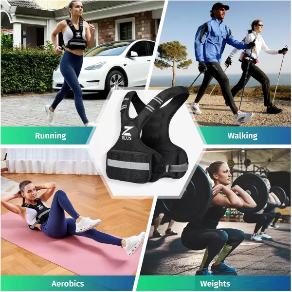 ZELUS Weighted Vest for Men and Women  410lb1120lb2032lb Vest with 6 Ironsand Weights for Home Workouts  Adjustable Body Weight Vest Exercise Set for Cardio and Strength Training2032 lb