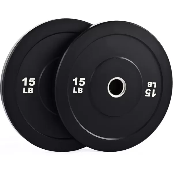 ZELUS Weight Plate Set Twin 2quot Bumper Plates for Strength and Training Fitness Olympic Weight Set with Rubber Barbell Dumbbell Plates Stainless Steel Inserts for Pro or Home Gyms Set of 215 LB