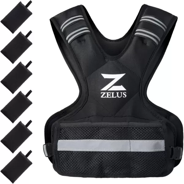 ZELUS Weighted Vest for Men and Women  410lb1120lb2032lb Vest with 6 Ironsand Weights for Home Workouts  Adjustable Body Weight Vest Exercise Set for Cardio and Strength Training2032 lb