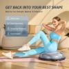 imageZELUS 25in Balance Ball  1500lb Inflatable Half Exercise Ball Wobble Board Balance Trainer w Nonslip Base  Half Yoga Ball Strength Training Equipment w 2 Bands Pump Extra Ball IncludedGray