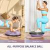imageZELUS 25in Balance Ball  1500lb Inflatable Half Exercise Ball Wobble Board Balance Trainer w Nonslip Base  Half Yoga Ball Strength Training Equipment w 2 Bands Pump Extra Ball IncludedLilac