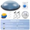 imageZELUS 25in Balance Ball  1500lb Inflatable Half Exercise Ball Wobble Board Balance Trainer w Nonslip Base  Half Yoga Ball Strength Training Equipment w 2 Bands Pump Extra Ball IncludedAiry Blue
