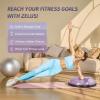 imageZELUS 25in Balance Ball  1500lb Inflatable Half Exercise Ball Wobble Board Balance Trainer w Nonslip Base  Half Yoga Ball Strength Training Equipment w 2 Bands Pump Extra Ball IncludedLilac
