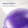 imageZELUS 25in Balance Ball  1500lb Inflatable Half Exercise Ball Wobble Board Balance Trainer w Nonslip Base  Half Yoga Ball Strength Training Equipment w 2 Bands Pump Extra Ball IncludedPurple