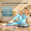 imageZELUS 25in Balance Ball  1500lb Inflatable Half Exercise Ball Wobble Board Balance Trainer w Nonslip Base  Half Yoga Ball Strength Training Equipment w 2 Bands Pump Extra Ball IncludedSage Green