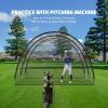 imageZELUS 22ft Baseball Batting Cage for Backyard Portable Hitting Cage with Pitching Machine Hole 22 x 12 x 8 ft22FT