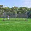 imageZELUS 22ft Baseball Batting Cage for Backyard Portable Hitting Cage with Pitching Machine Hole 22 x 12 x 8 ft22FT