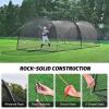 imageZELUS 22ft Baseball Batting Cage for Backyard Portable Hitting Cage with Pitching Machine Hole 22 x 12 x 8 ft22FT