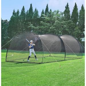 imageZELUS 22ft Baseball Batting Cage for Backyard Portable Hitting Cage with Pitching Machine Hole 22 x 12 x 8 ft22FT