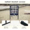 imageZELUS Baseball Net with Target Pockets Pitching Net with Strike Zone Portable Pitcher Trainer Net Height Adjustable Softball Baseball Training Equipment for Hitting and Pitching9 Hole