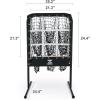 imageZELUS Baseball Net with Target Pockets Pitching Net with Strike Zone Portable Pitcher Trainer Net Height Adjustable Softball Baseball Training Equipment for Hitting and Pitching9 Hole