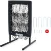 imageZELUS 9Hole Pitching Net HeavyDuty Baseball Net with Authentic Strike Zone ampamp Detachable Stand Height Adjustable Baseball Training Net for Batting Pitching Hitting Outdoor Softball Aid Equipment