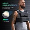 imageZELUS 23lb45lb Weighted Vest with Iron Weights for Exercise Adjustable Weight Vest for Men Workout Vest for Home Workouts Cardio Strength Training Weight LossBlack