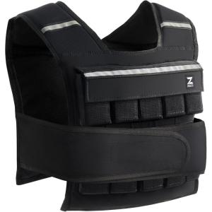 imageZELUS 23lb45lb Weighted Vest with Iron Weights for Exercise Adjustable Weight Vest for Men Workout Vest for Home Workouts Cardio Strength Training Weight LossBlack