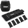 imageZELUS 1 Pair Adjustable Ankle Weights 2 4 6 8 10 lb Modularized Leg Weight Straps for Women Men Weighted Ankle Weight Set with Removable Sandbags 15 lb per Ankle Strap for Gym Yoga Jogging WalkingBKReflective strips