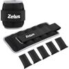 imageZELUS 1 Pair Adjustable Ankle Weights 2 4 6 8 10 lb Modularized Leg Weight Straps for Women Men Weighted Ankle Weight Set with Removable Sandbags 15 lb per Ankle Strap for Gym Yoga Jogging WalkingBKReflective strips