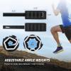 imageZELUS 1 Pair Adjustable Ankle Weights 2 4 6 8 10 lb Modularized Leg Weight Straps for Women Men Weighted Ankle Weight Set with Removable Sandbags 15 lb per Ankle Strap for Gym Yoga Jogging WalkingBKReflective strips