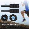 imageZELUS 1 Pair Adjustable Ankle Weights 2 4 6 8 10 lb Modularized Leg Weight Straps for Women Men Weighted Ankle Weight Set with Removable Sandbags 15 lb per Ankle Strap for Gym Yoga Jogging WalkingBlack