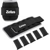 imageZELUS 1 Pair Adjustable Ankle Weights 2 4 6 8 10 lb Modularized Leg Weight Straps for Women Men Weighted Ankle Weight Set with Removable Sandbags 15 lb per Ankle Strap for Gym Yoga Jogging WalkingBKReflective strips