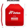 imageZELUS 2 Weighted Vest Plates 5758751375 lb Curved Weight Vest Plates for Workout Steel Tactical Weight Plates for Vest with Clear Markings Ergonomic Training Plates for Running Training CrossFitRed875LB