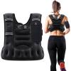 imageZELUS Weighted Vest for Women Men 68121620lb Weight Vest with Arm Pouch Reflective Strips UShaped Rucking Vest for Strength Training Muscle Building Walking Running Vest for FitnessBlack