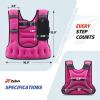 imageZELUS Weighted Vest for Women Men 68121620lb Weight Vest with Arm Pouch Reflective Strips UShaped Rucking Vest for Strength Training Muscle Building Walking Running Vest for FitnessPink