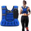 imageZELUS Weighted Vest for Women Men 68121620lb Weight Vest with Arm Pouch Reflective Strips UShaped Rucking Vest for Strength Training Muscle Building Walking Running Vest for FitnessBlue