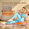 imageZELUS 25in Balance Ball  660lb Inflatable Half Exercise Ball Wobble Board Balance Trainer w Nonslip Base  Half Yoga Ball Strength Training Equipment w 2 Bands Pump Extra Ball IncludedOrange SurfaceGray Base