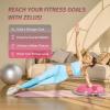 imageZELUS 25in Balance Ball  660lb Inflatable Half Exercise Ball Wobble Board Balance Trainer w Nonslip Base  Half Yoga Ball Strength Training Equipment w 2 Bands Pump Extra Ball IncludedPink SurfaceGray Base