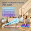 imageZELUS 25in Balance Ball  660lb Inflatable Half Exercise Ball Wobble Board Balance Trainer w Nonslip Base  Half Yoga Ball Strength Training Equipment w 2 Bands Pump Extra Ball IncludedPurple SurfaceBlue Base