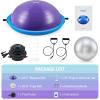 imageZELUS 25in Balance Ball  660lb Inflatable Half Exercise Ball Wobble Board Balance Trainer w Nonslip Base  Half Yoga Ball Strength Training Equipment w 2 Bands Pump Extra Ball IncludedPurple SurfaceBlue Base