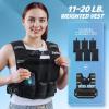 imageZELUS Weighted Vest for Women Men 410lb1120lb2032lb Adjustable Weight Vest with 6 Iron Sand Bags UShaped Rucking Vest with Adjustable Buckle Straps Workout Vest for Strength Training Black1120LB