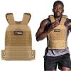 imageZELUS Tactical Weighted Vest Training Vest with MOLLE Panels Chest Pocket Weight Vest for Women Men with Adjustable Shoulder Waist Straps Tactical Training Gear for Outdoor Fitness GymKhaki