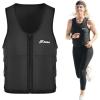 imageZELUS Weighted Vest 10ampamp15lb ZFit Weight Vest for Women Men with Adjustable Soft Iron Weights Unisex Training Vest for Walking Strength Training Workout Vest with Pockets Reflective Strip Black MLBlack