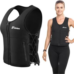 imageZELUS Weighted Vest 10ampamp15lb ZFit Weight Vest for Women Men with Adjustable Soft Iron Weights Unisex Training Vest for Walking Strength Training Workout Vest with Pockets Reflective Strip Black MLBlack