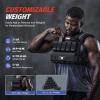 imageZELUS Weighted Vest Men 233645 lb Weight Vest with 101620 Adjustable Iron Weights for Muscle Building Strength ampamp Functional Training Weighted Vest for Men with Reflective StripsBlack