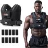 imageZELUS Weighted Vest Men 233645 lb Weight Vest with 101620 Adjustable Iron Weights for Muscle Building Strength ampamp Functional Training Weighted Vest for Men with Reflective StripsBlack