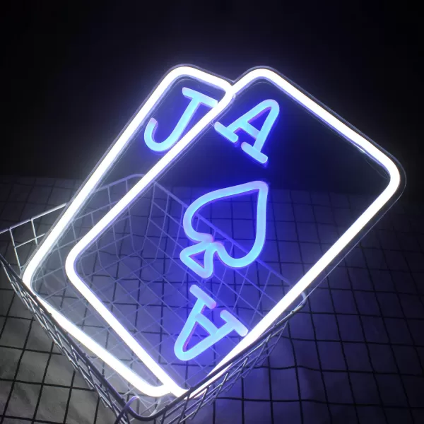 Basketball Neon Signs Sport Neon Light Led Sign Neon Sign for Bedroom Led USB Powered Switch Light up Sign Neon Sign for Wall Decor Bedroom Christmas Birthday Signs Kids GiftBlue Yellowblue Playing Cards